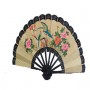 Abanico mediano de madera decorado